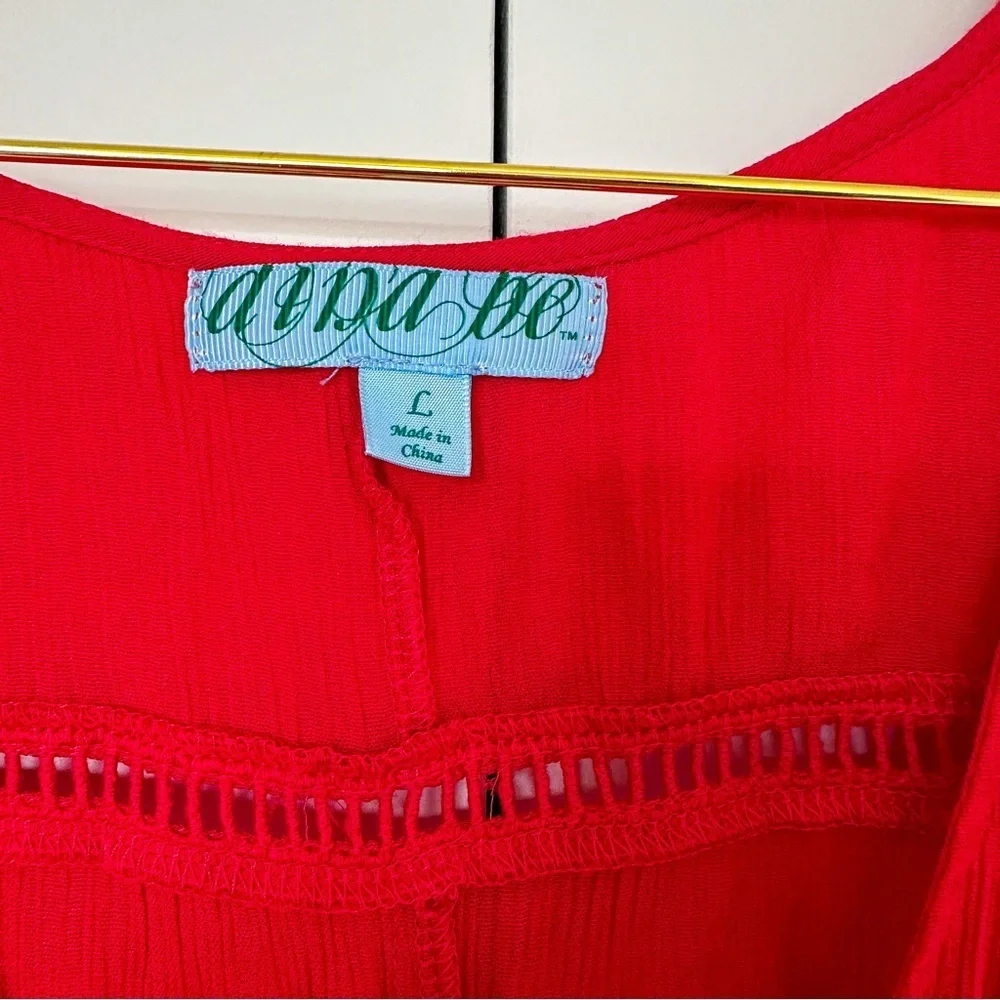 Dina Be Red Wrap-Style Jumpsuit with Belted Waist​